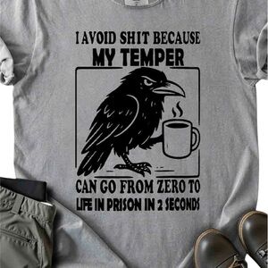 Gray Bird Graphic T-Shirt
